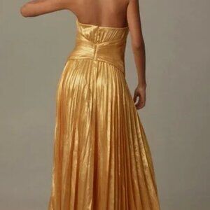 NWT Acler Strapless Gold Dress